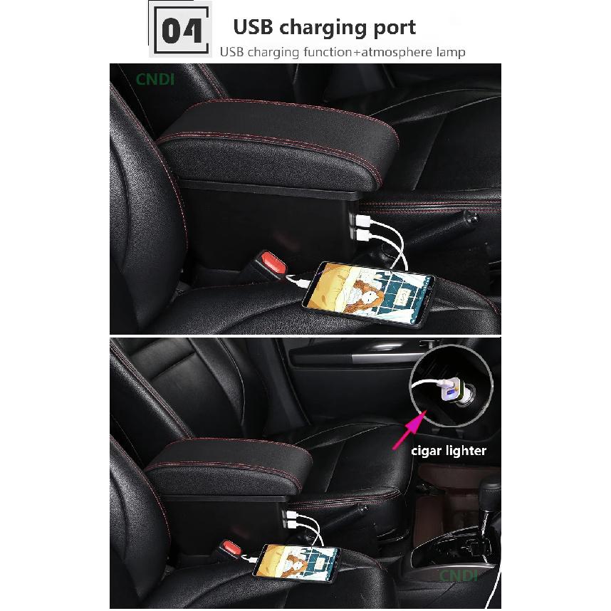 For Peugeot 308 T7 SW Armrest Box For Citroen C4 Car Armrest Retrofit Parts Storage Box USB Accessories 2008 2009 2010 2011 2012