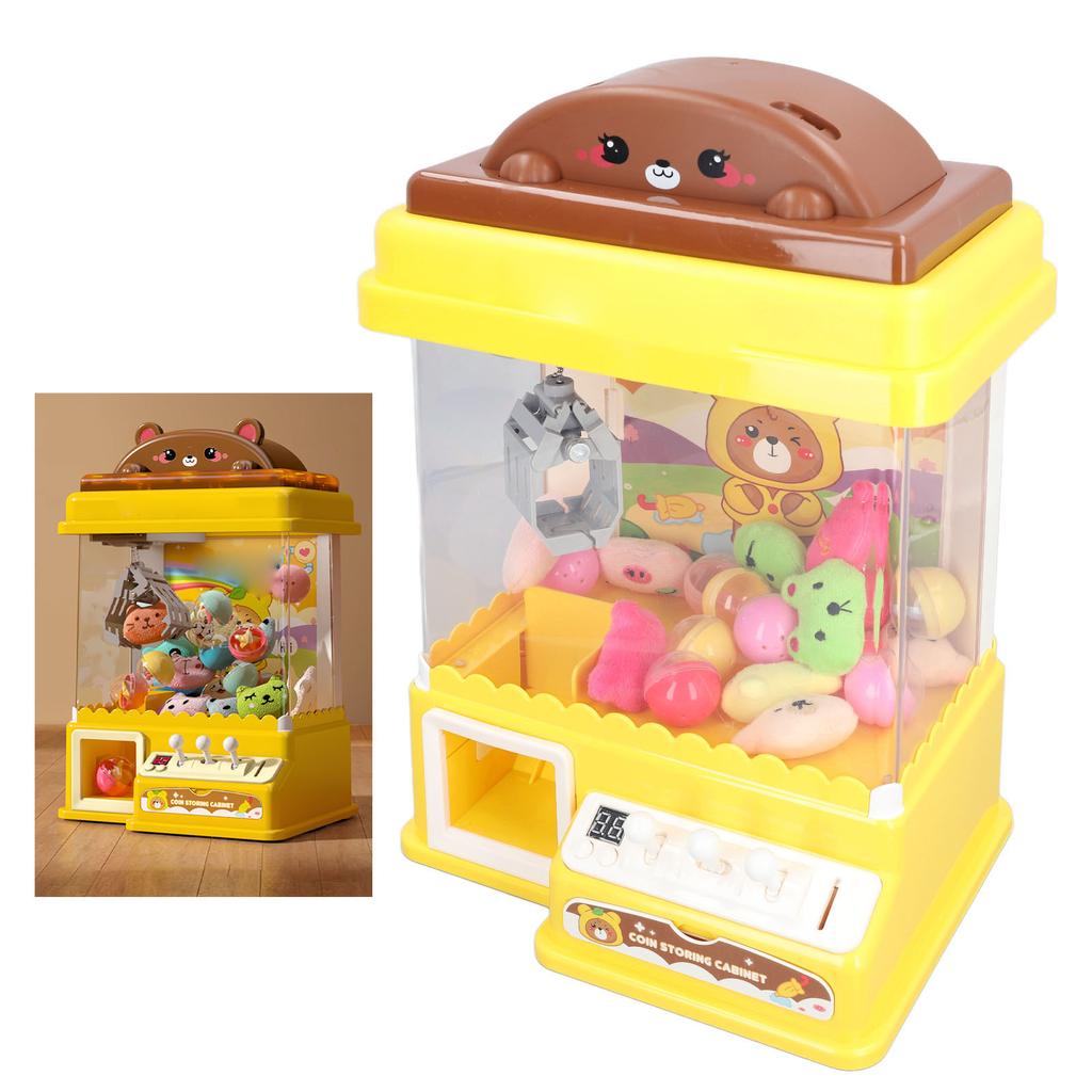 Arcade Claw Game Machine Children Cartoon Bear USB Power Supply Mini Toy Grabber Machine