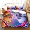 Set Biancheria da Letto 3D Gioco Ratchet & Clank Rift Apart Set Letto Stampato Copripiumino Lenzuolo Federa Letto Trapunta Morbida Matrimoniale Queen King Size