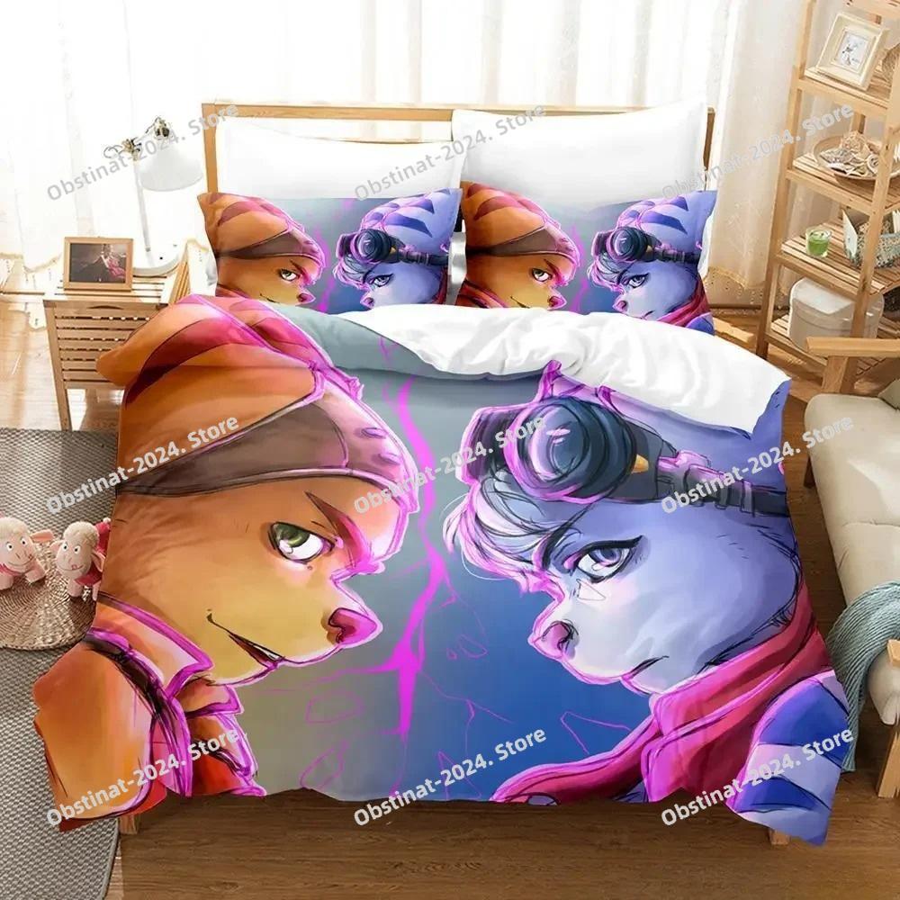 Set Biancheria da Letto 3D Gioco Ratchet & Clank Rift Apart Set Letto Stampato Copripiumino Lenzuolo Federa Letto Trapunta Morbida Matrimoniale Queen King Size