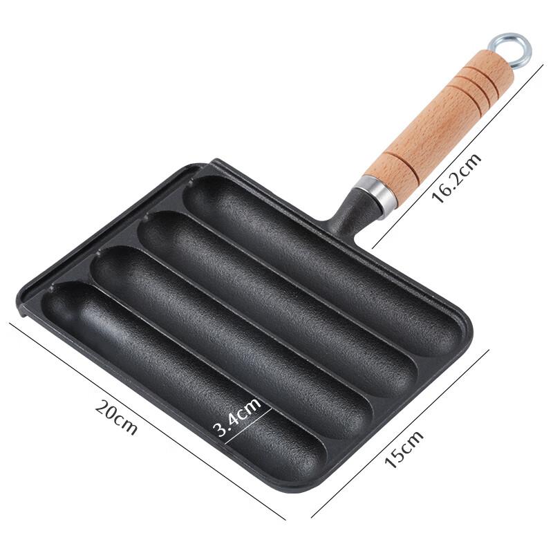 Baijie Sausage Grilling Pan, Home Use Starch Sausage Maker, for Grilling Rice Cakes, Lamb Skewers, Gluten, Sausages, Outdoor Grilling Plate