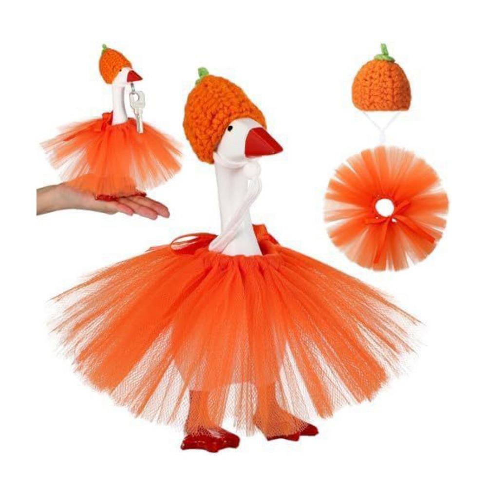 

Colorful Halloween Goose Decoration Adjustable Christmas Duck Outfits Seasonal Decor оранжевый