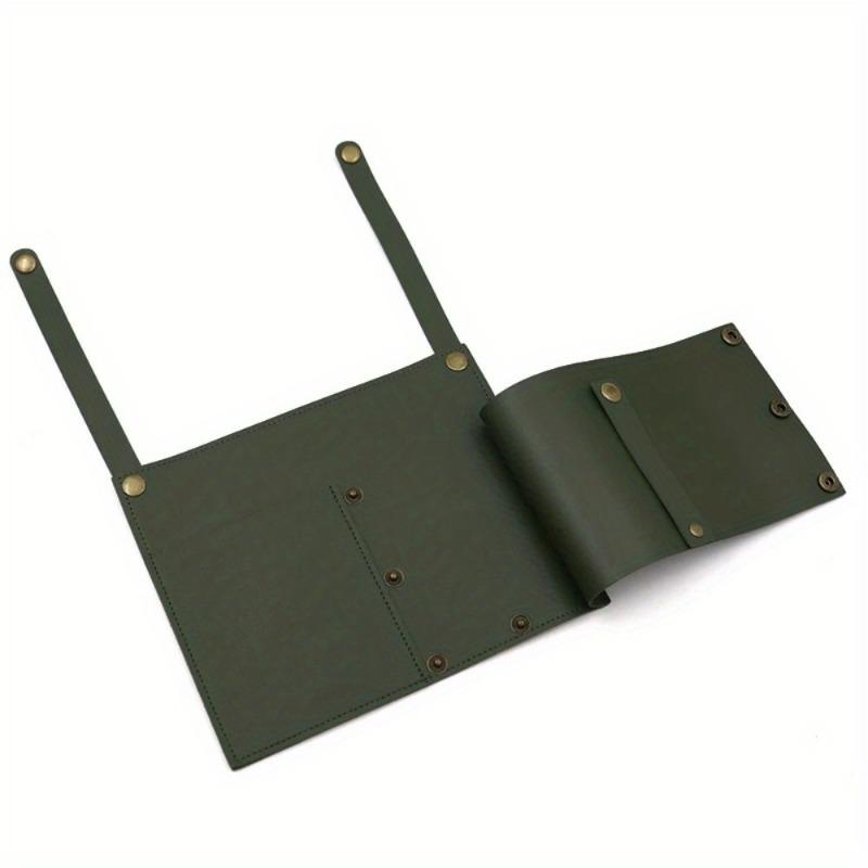 1PC Camping Chair Pocket Beach Chair Pouch with 2 Leather Pockets Wheelchair Side Bag for Bedside/Outdoor/Beach/Camping