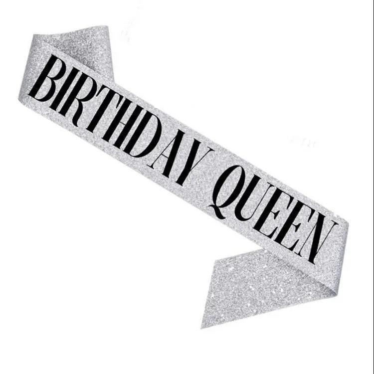 Influencer Birthday Crown & Sash Set - Headdress & Party Decor Props for Girls