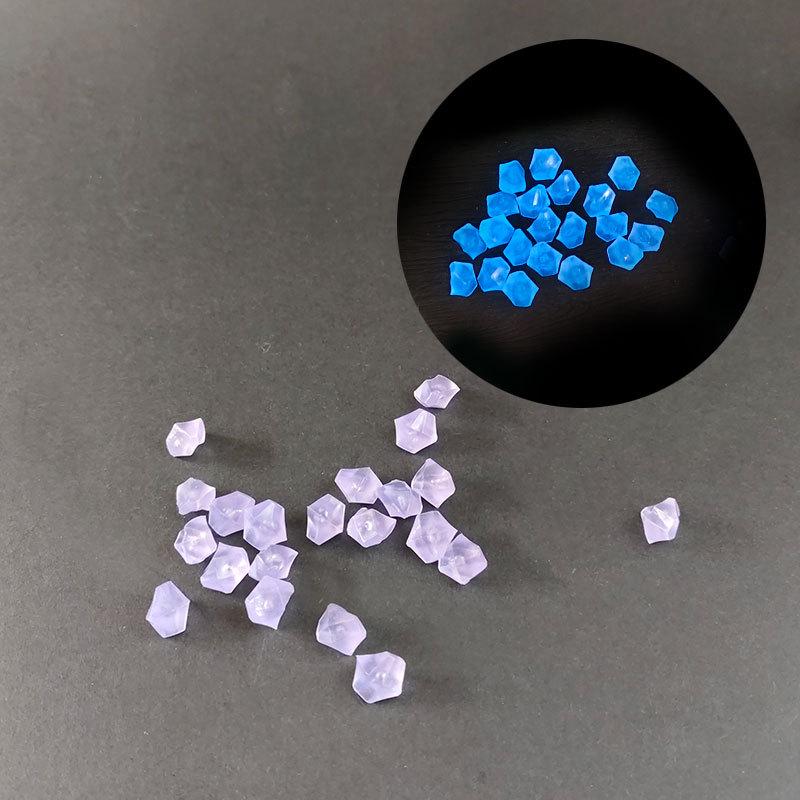 9mm Luminous Rhombus Fluorite Pebbles for Fish Tank Aquarium Landscaping 50 pieces/bag 20g