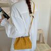 Large Capacity Slouchy Hobo Bags Shoulder Bag Solid Color Tote Bag Suede Pleated Cloud Bag  Holiday