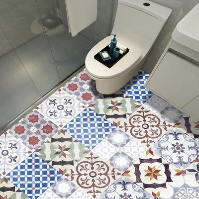 10/15/20/30cm Bohemia Style Frosted Tiles Wall Stickers Kitchen Bathroom Floor Wallpaper Wear-resistant Waterproof Wall Decals