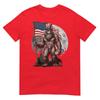 Bigfoot 4th Of July Shirts Unisex Sasquatch Usa American Flag Tshirt