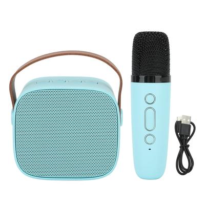 Mini Karaoke Machine with Wireless Microphone Portable Bluetooth Speaker for Kids Adults Blue