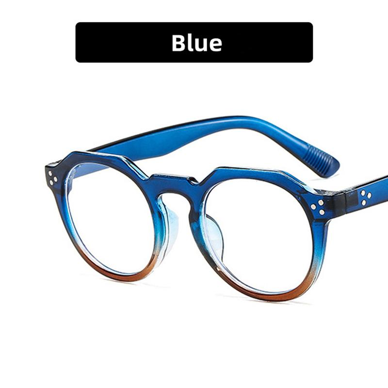 

Vintage Round Design Rivet Colors Glasses Frame Women Men Anti blue light Radiation Computer Protection Office Eyeglasses