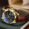 OLEVS Men's Watch, Stylish Ultra-Thin Leather Strap, Quartz Movement, Analog, Date Display, for Men