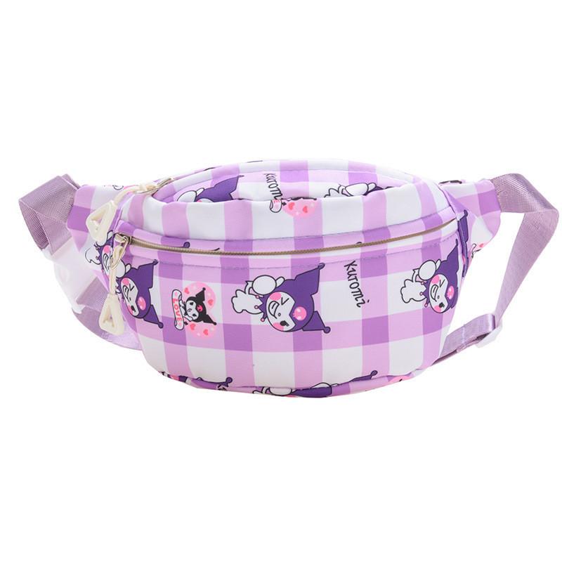 

Мелоди Куроми Синнаморолл Веселый Узор Детская Нагрудная Сумка Материал Прогулки Повседневная фиолетовый