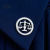 Lawyer Scale Brooch Justice Lapel Pin for Lawyer, Vintage Balance Alloy Badge Brooch, Formal Outfits Accessories Offices and Graduations