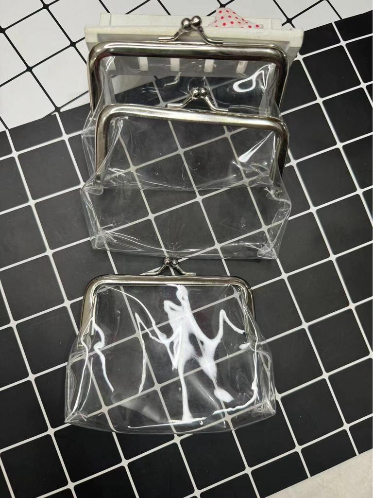 4-tums transparent myntplånbok nyckelring