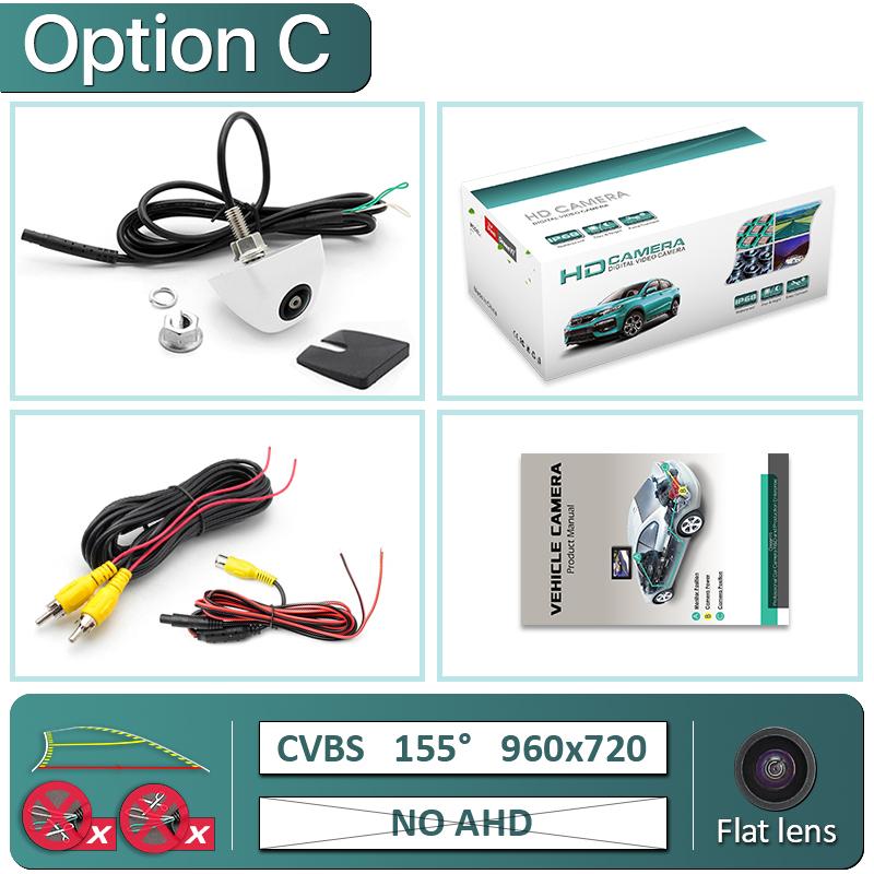 GreenYi 170 Degree AHD 1920x1080P White Vehicle Rear View Camera Metal Body Car Reverse Fisheye Lens Camera