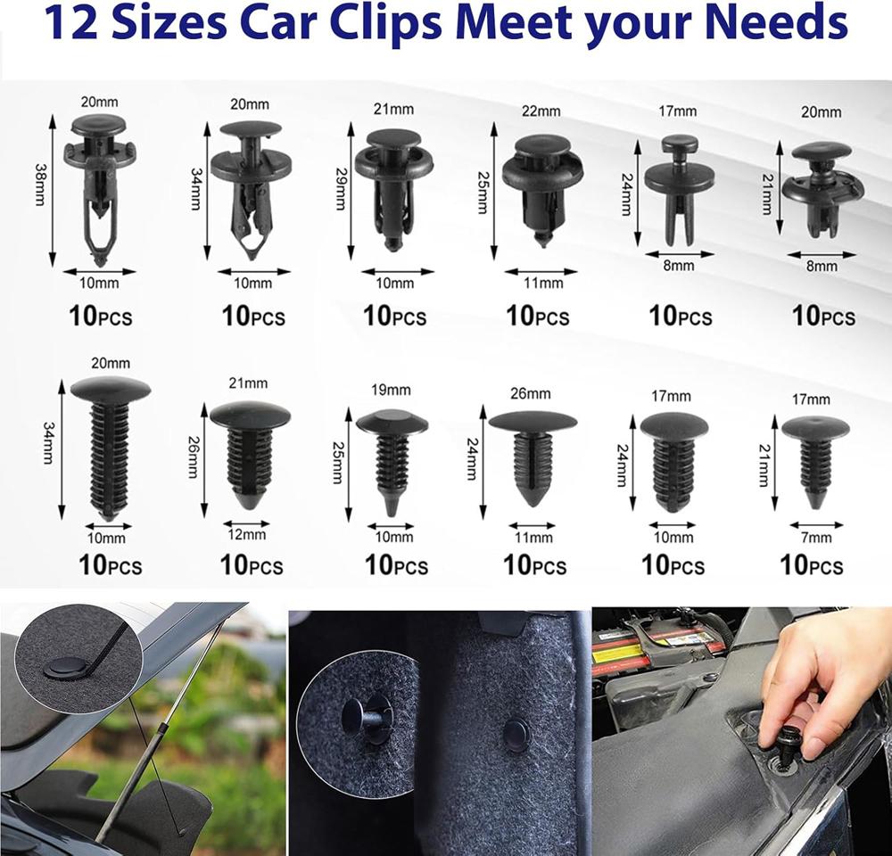 Trim Removal Tool Kit 330Pcs Car Removal Tool Kit Pry Tool Set Auto Clip Pliers Panel Door Radio Dash Window Bumper Adhesive