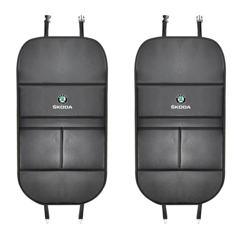 

Car Sticker 2025 New Car Seat Back Kick Pad Leather Protector Car Upholstery for Skoda Octavia A2 A7 Kodiaq Enyaq iV Kamiq Super