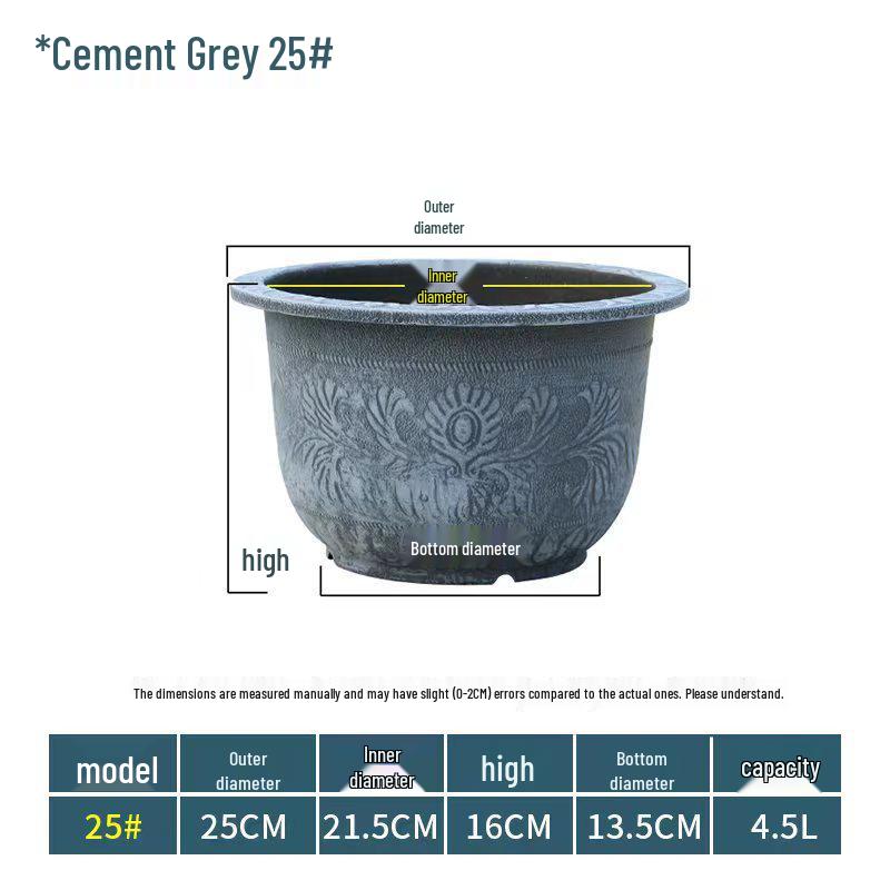 Extra Large Outdoor Plastic Flower Pot for Trees, Water Lilies, or Lotus Flowers