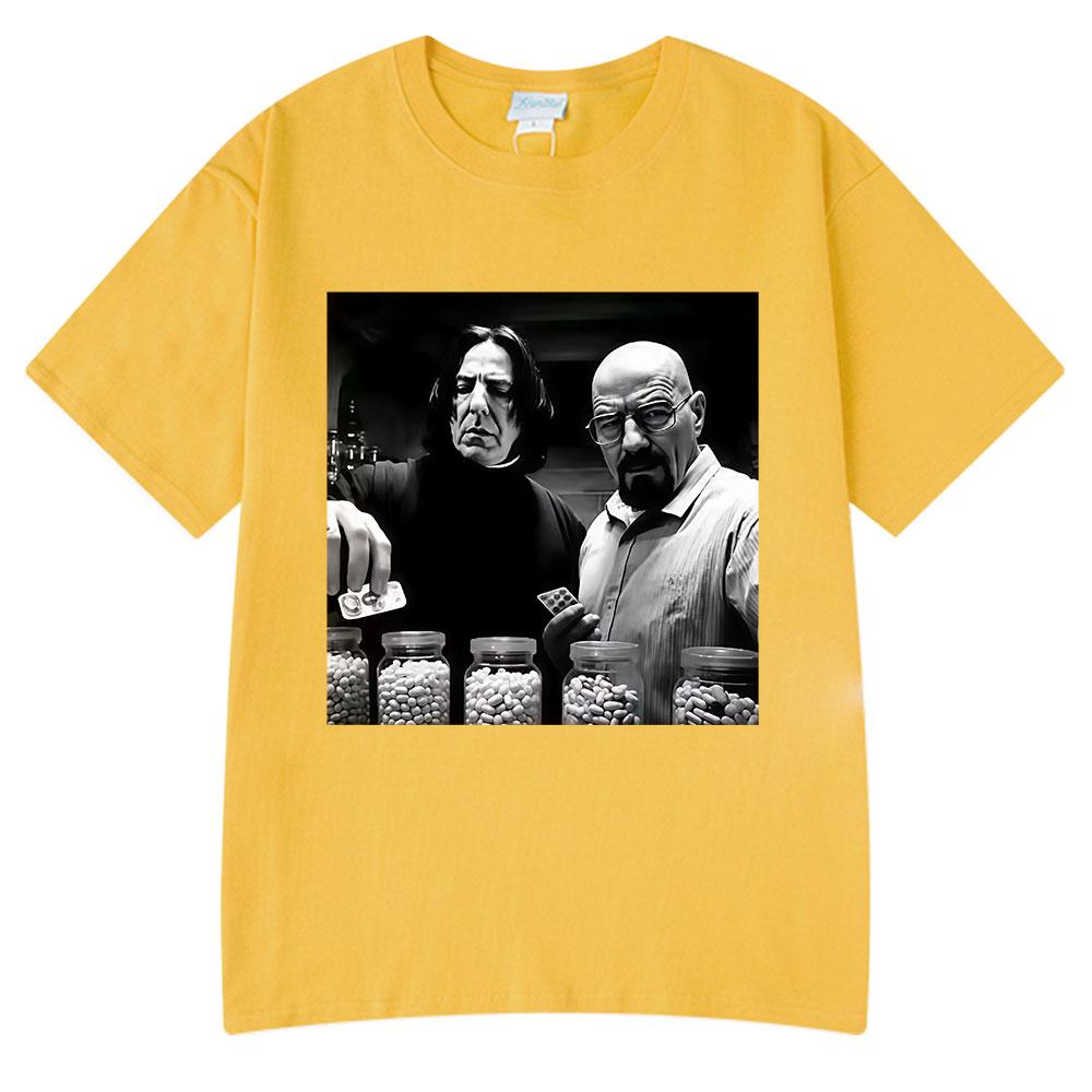 Walter In Lab Vintage T-shirt, Fun Breaking Bad Graphic T-shirts, Oversized Short-sleeved T-shirt for Men and Women, Streetwe