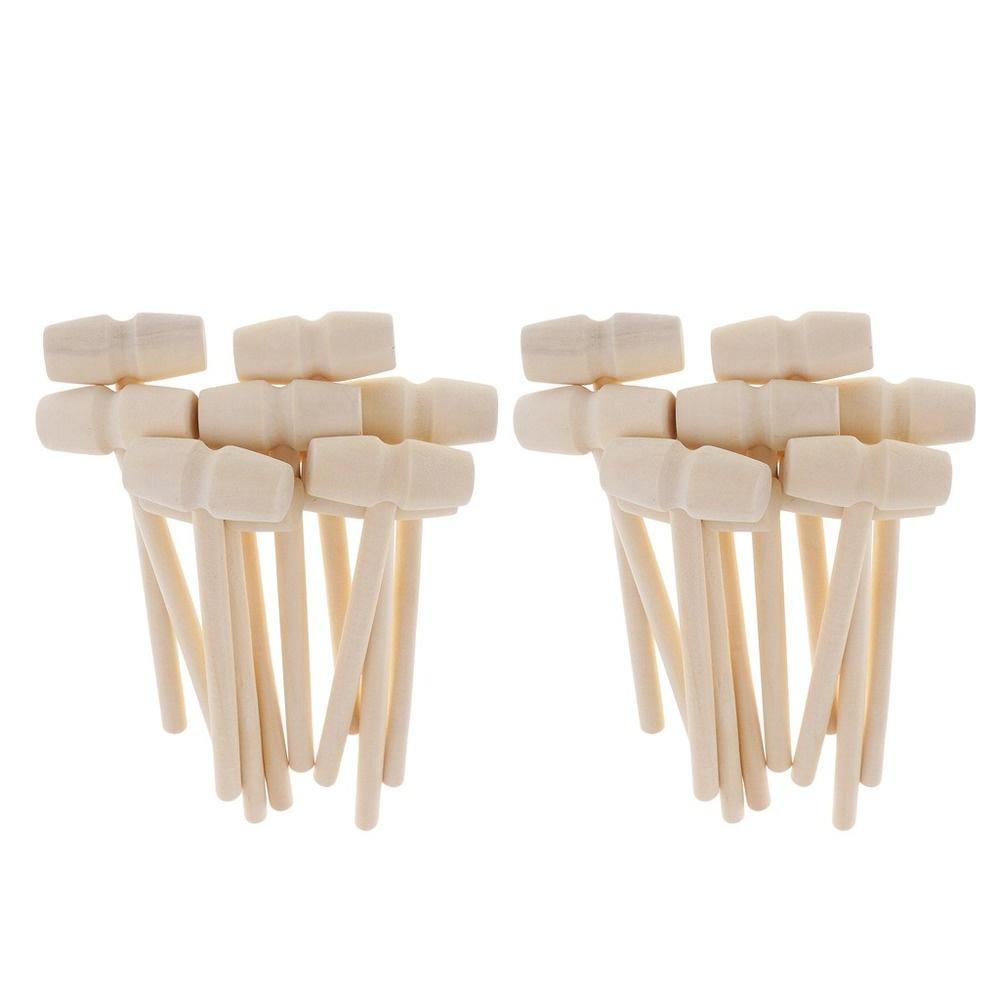 10pcs Wooden Hammer Mallet Crab Lobster Seafood Crackers Leather Craft Jewelry Making Crafts Kids' Dollhouse Supply