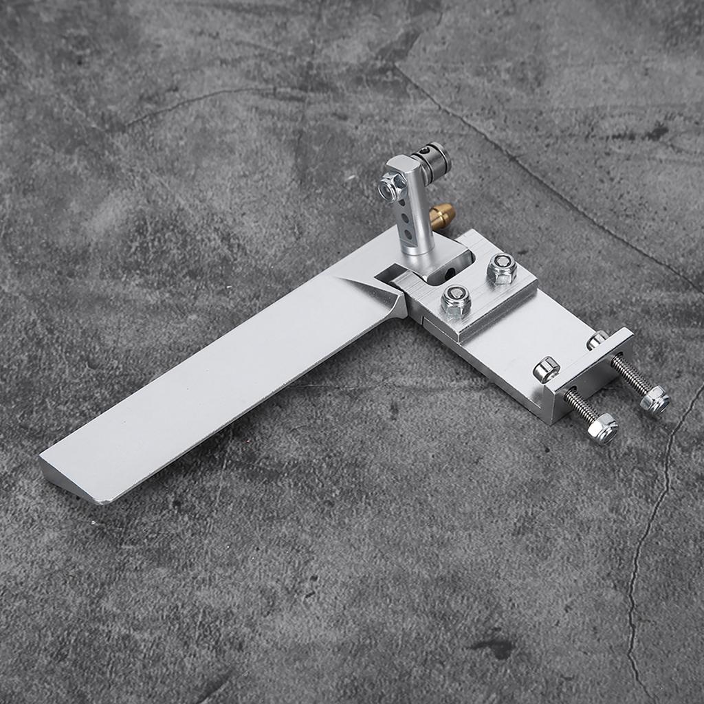 Ship Model Aluminium Alloy Suction Water Rudder RC Boat Semiimmersed Boat 95mm Silver