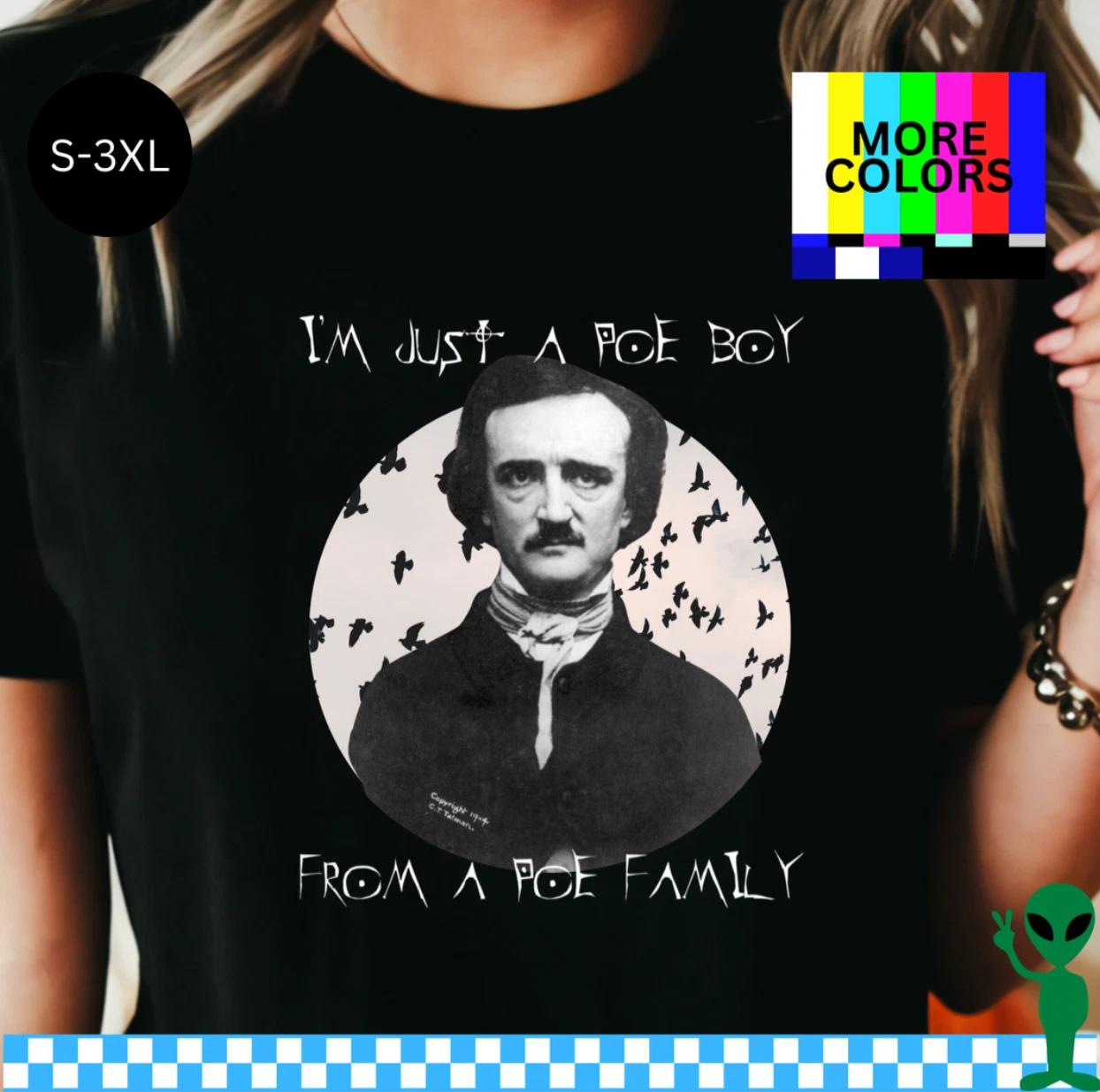 Детская футболка Edgar Allan Poe S-3XL Унисекс с коротким рукавом S