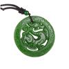Zielony wisiorek z jadeitu Medal Dragon Hollow Rzeźba z jadeitu medal Dragon Hollow