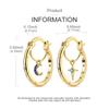 Gold Serie Hoop Earrings 925 Silver Sparkling Irregular Shape Feather Star Earrings Stud for Woman Girl Jewelry Gift