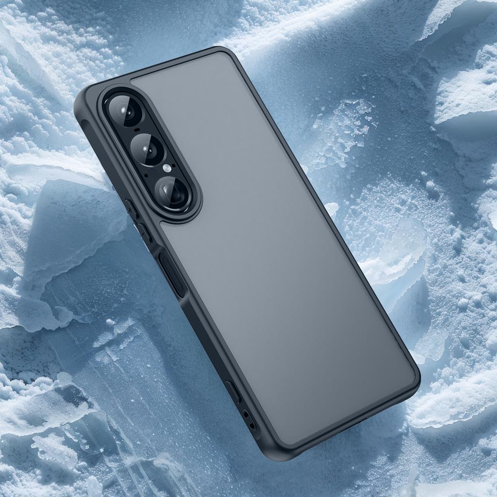 For Sony Xperia 1 VII Case Drop Proof Airbags Frosted Translucent PC + TPU Phone Back Cover