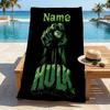 Personalized Name Superhero Trio Stylish Digital Printing Beach Towel Quick‑Drying Absorbent Blanket for Beach Pool Gym Travel