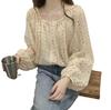 Early Spring and Autumn Small Fresh Chiffon Floral Shirt Women's Design Sense Niche Chic Thin Hong Kong Style Long-sleeved Shirt Summer