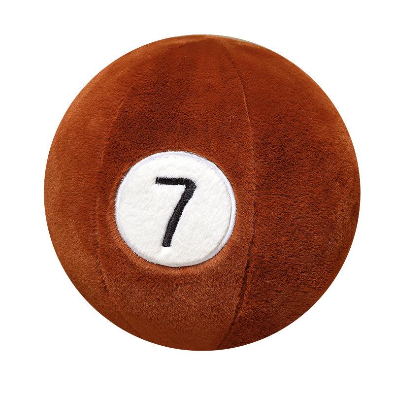Simulated Billiards Plush Pendant: White Ball & Black 8 Ball Fun Ornament Set.