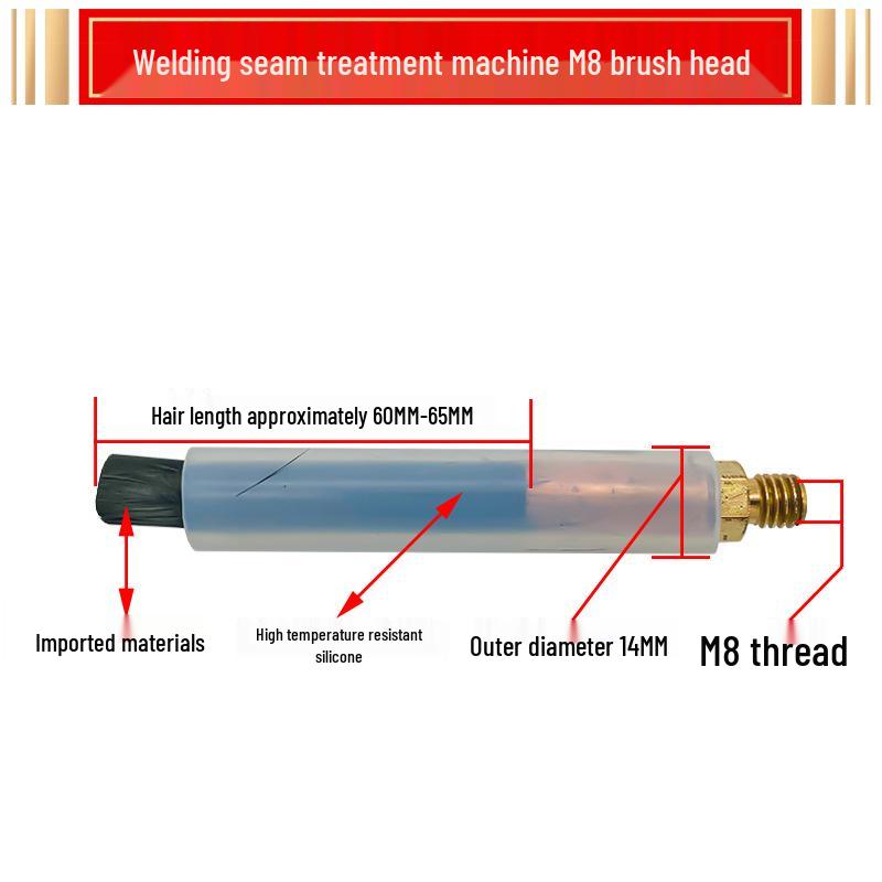 Stainless Steel Weld Cleaning Brush Head - M6/M8/M10 Durable Electrolytic Brush Accessory