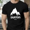Burton Mountain Logo Print T-Shirt Breathable Cool, Comfortable Wear,Daily Casua