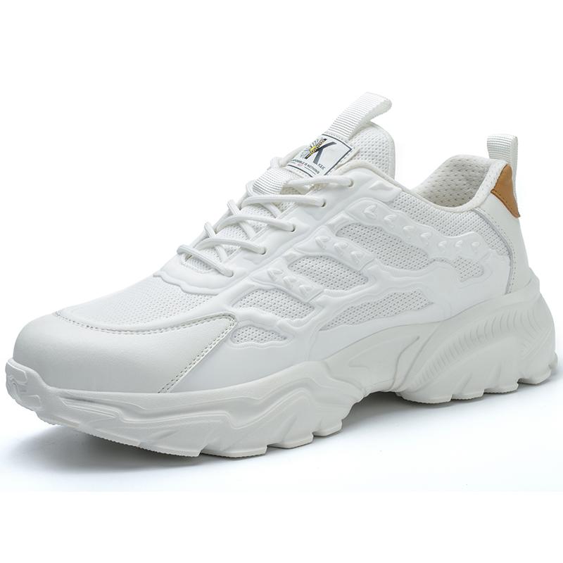 Pantofi de siguranță sport bicolori alb-negru pentru bărbați și femei, cu bombeu de oțel anti-impact, anti-perforare, pantofi de lucru rezistenți la uzură