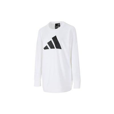 Large Logo Print Mid-Length Sports Crew Neck Sweatshirt Women Tops White H57333