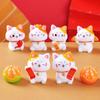 Realistic Fortune Cat Figurines Cute Cat Micro Landscape Ornament Automotive Interior