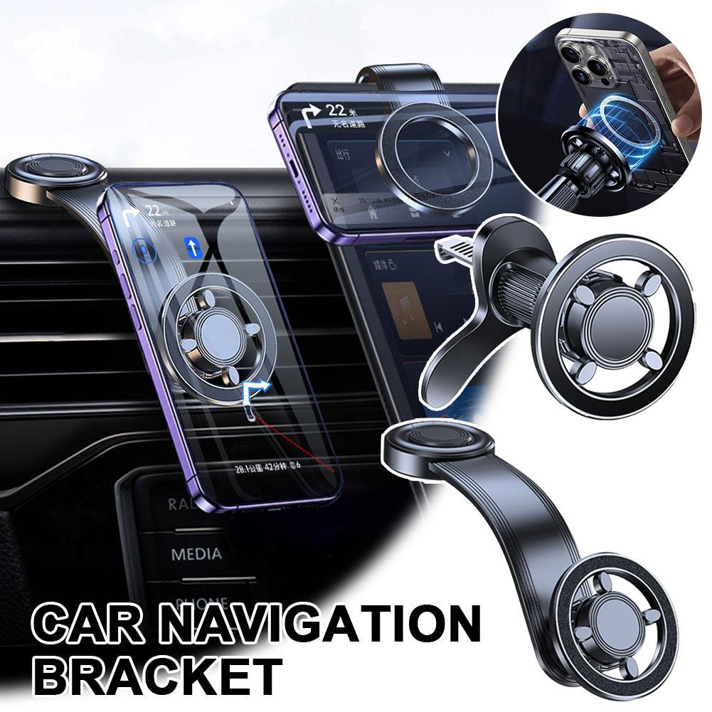 Magnetic Car Phone Holder Stand For Magsafe Car Mount Support GPS Mobile Bracket For iPhone 15 14 13 12 Samsung Xiaomi HuaWei