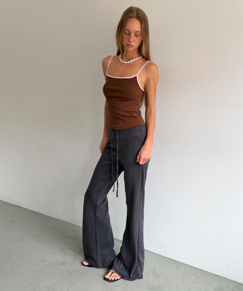 Asula Relaxed Bootcut Pants (Charcoal)