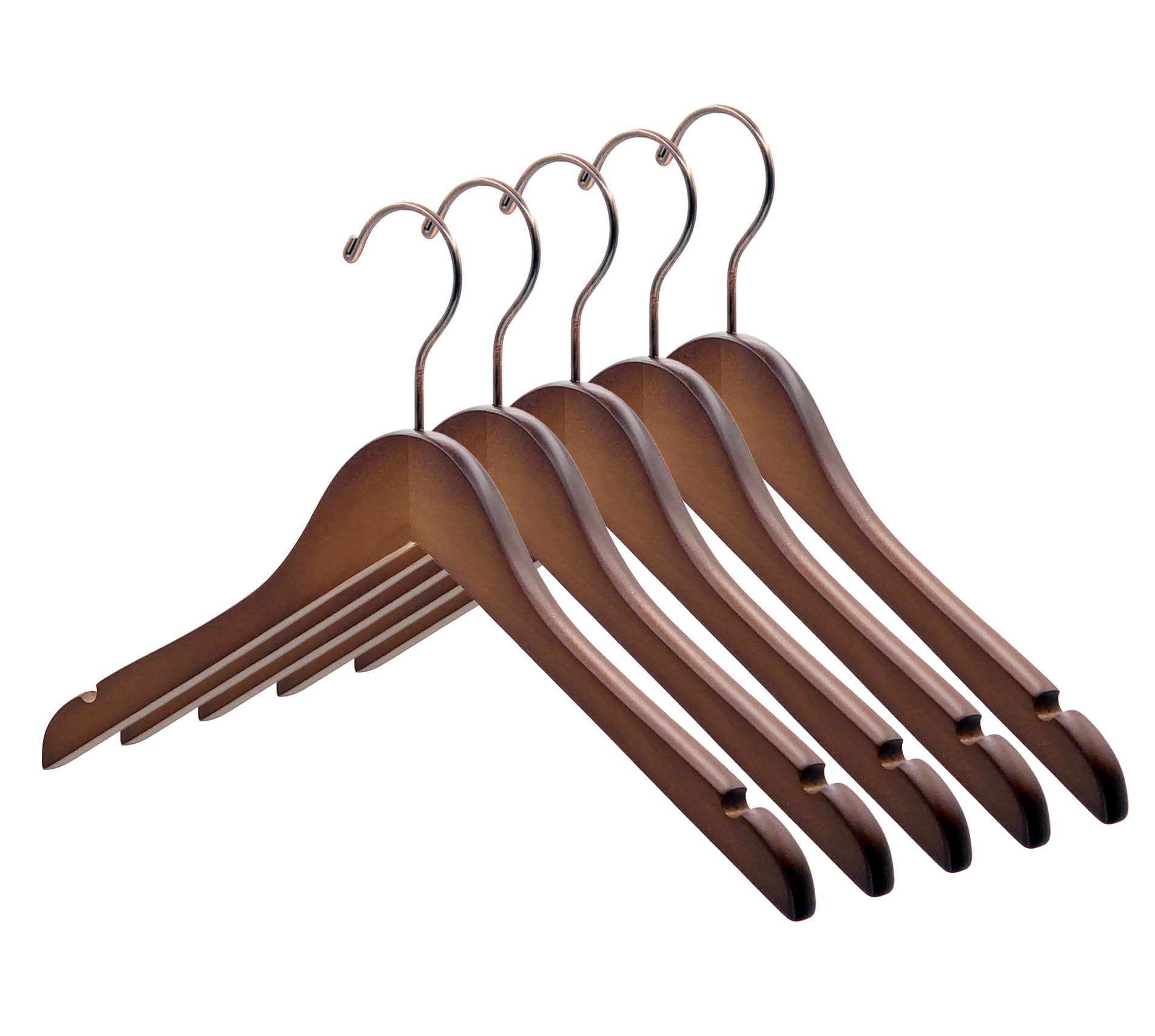 

Ninian and Kino Деревянный W38 x Набор Антикварный для и Натуральный Лотос с Выемками Вешалки, 1,2 см, 5, Коричневый, Матовое Покрытие, Сохраняющий Форму,