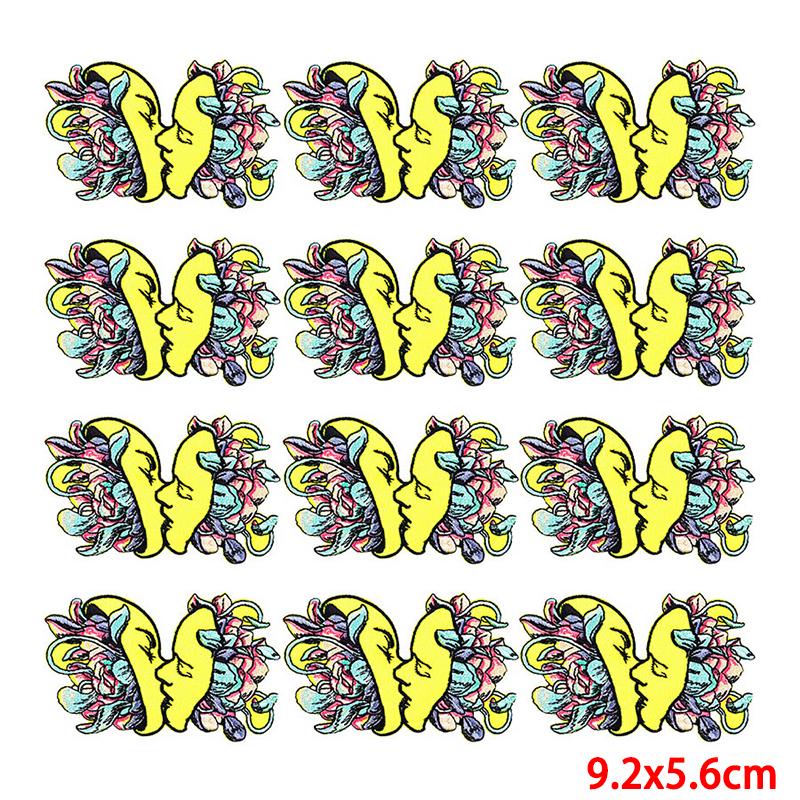 10 Pcs/lot Wholesale Embroidery Patch Iron On Patches For Clothing Patches On Clothes Jackets Decor Applique Sew Supplies