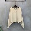C S In The Room V neCk oVerSized Long SleeVe Knit Skirt Set 3Color C