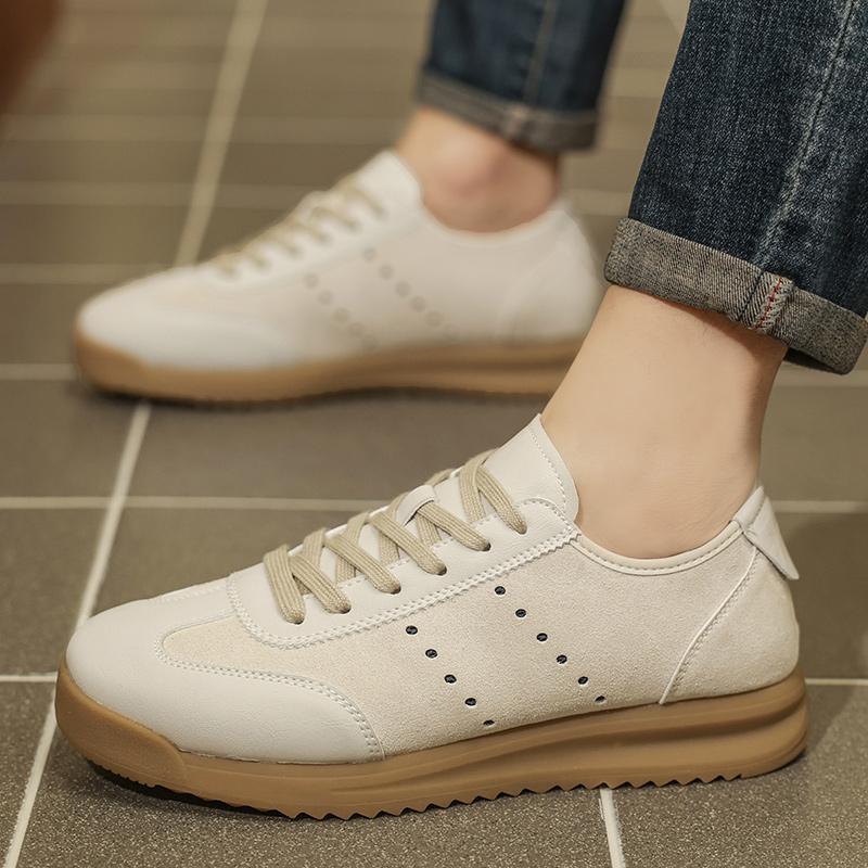 Fashion Classic Casual Leather Men's Shoes Non-Slip Walking Sneakers Outdoor Lightweight Skateboard Footwear Male Comfy Vulcanize Shoes
