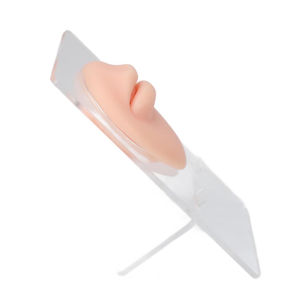 Silicone Lips Model 3D High Simulation Lifelike Elastic Lip Piercing Tattoo Practice Fake Lip Model for Training Light