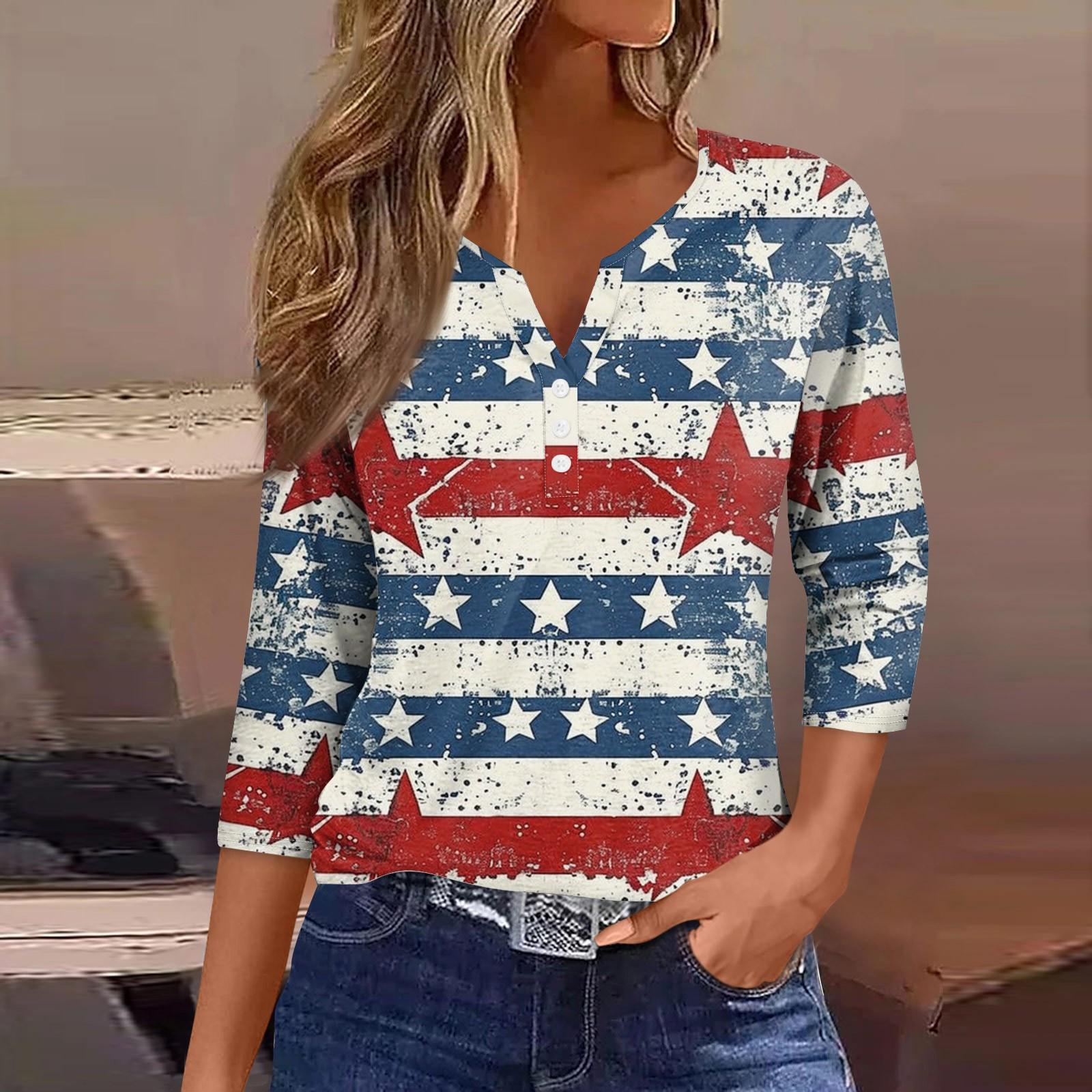 

Женская футболка с короткими рукавами и принтом «День независимости» XL белый