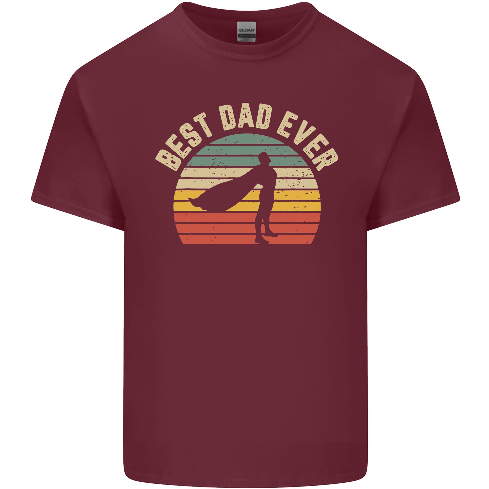 Best Dad Ever Superhero Funny Fathers Day Unisexs Light Cotton TShirt S