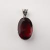 Mozambique Garnet Gemstone Silver Pendant 1.8" , 925 Sterling Silver Handmade Vintage Pendant For Women PP-71-3