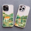 Rural Style Coffee Shop Silicone Phone Case For iPhone 13 14 15 11 Pro Max Plus 16 12 Pro Max Plus XR X XS 7 8 Plus White Covers