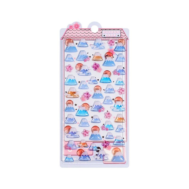 Hot Selling 3D Relief Crystal Japanese Food Stickers Sushi Ramen Decals for Toddler Reward Scrapbooking Phone Case Gift