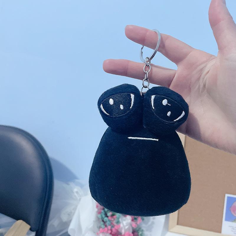 10cm Pou Pendant Plush Doll My Pet Alien Game Doll Backpack Pendant Keychain Peripheral Toy Soft Stuffed Keyring Bag Pendant